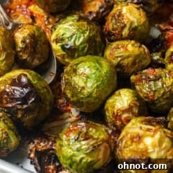 Asian Brussels sprouts on pan