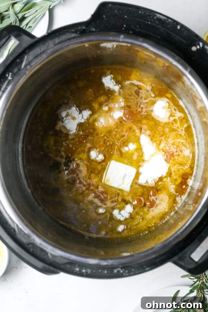 Whisking gluten free flour into pan drippings to make gravy