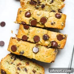 Gluten free zucchini bread with chocolate chips