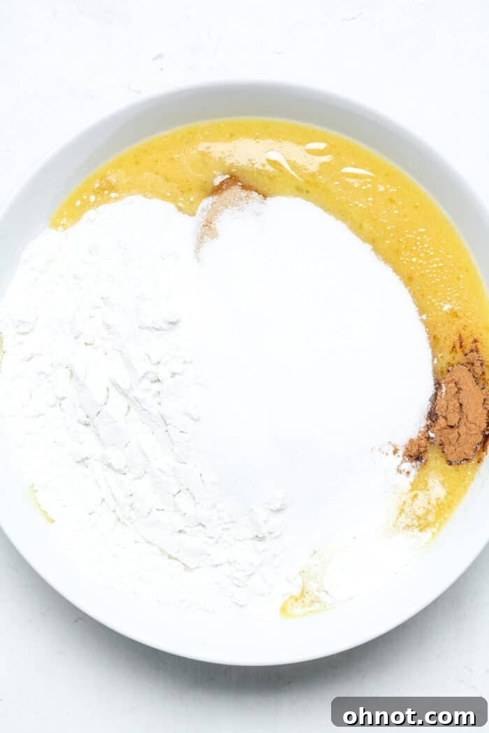 Mixing bowl with gluten free flour in it