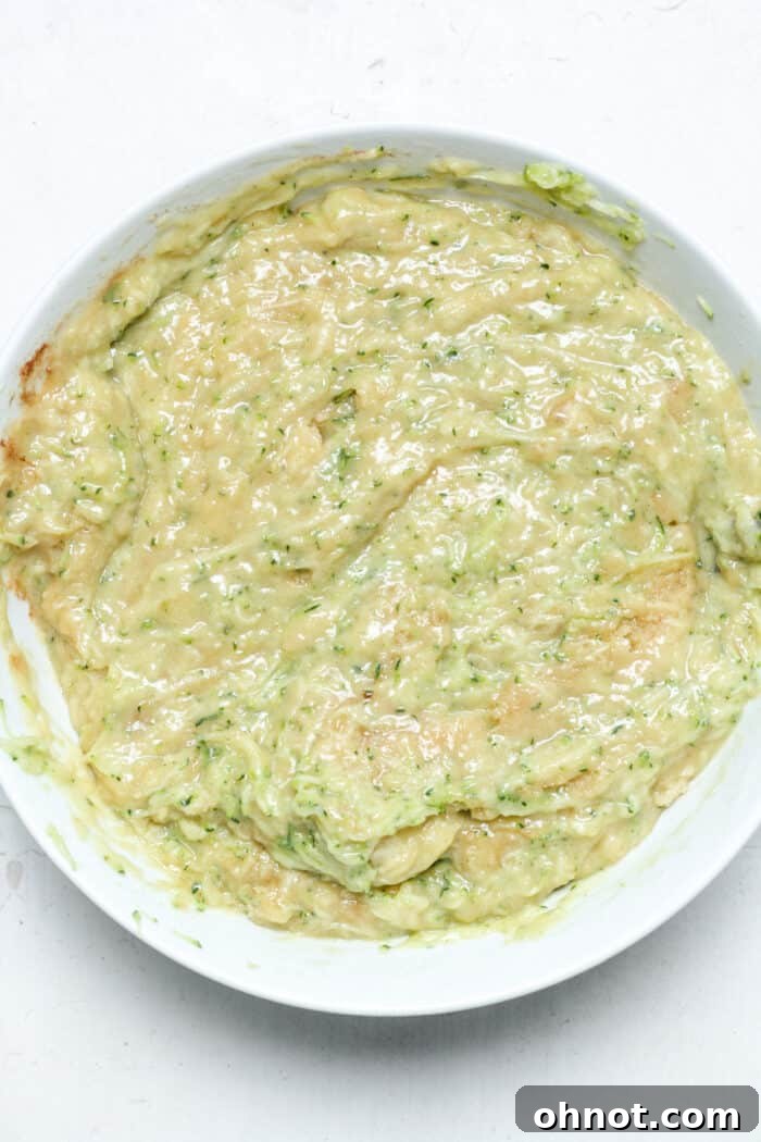 Creamy bread batter in bowl