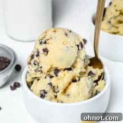 Gluten free cookie dough in white bowl