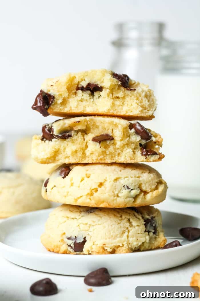 Stack of low carb cookies
