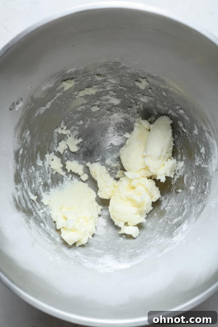 Erythritol and butter in bowl