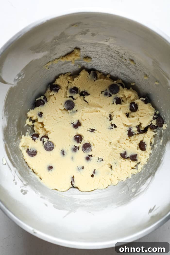 Sugar free chocolate chips in dough
