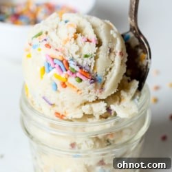 Jar of edible sugar cookie dough