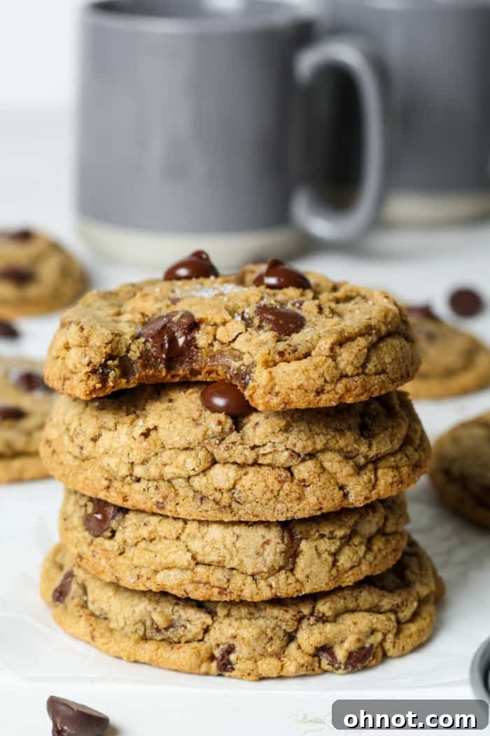 Gooey coffee cookies with milk