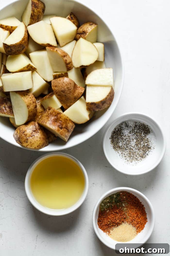A selection of fresh vegetables and seasonings