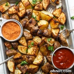 Mexican potatoes on pan