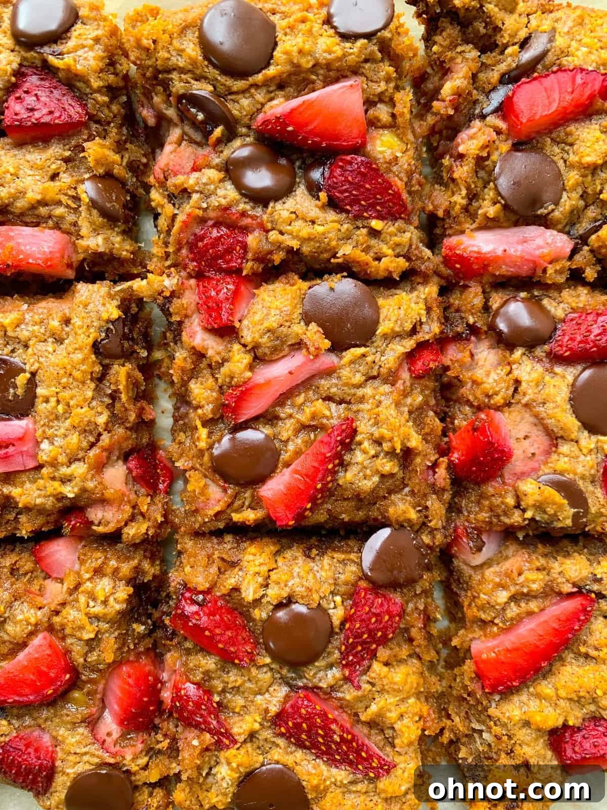 Delicious Grain-Free Breakfast Bars with Strawberries and Chocolate Chips