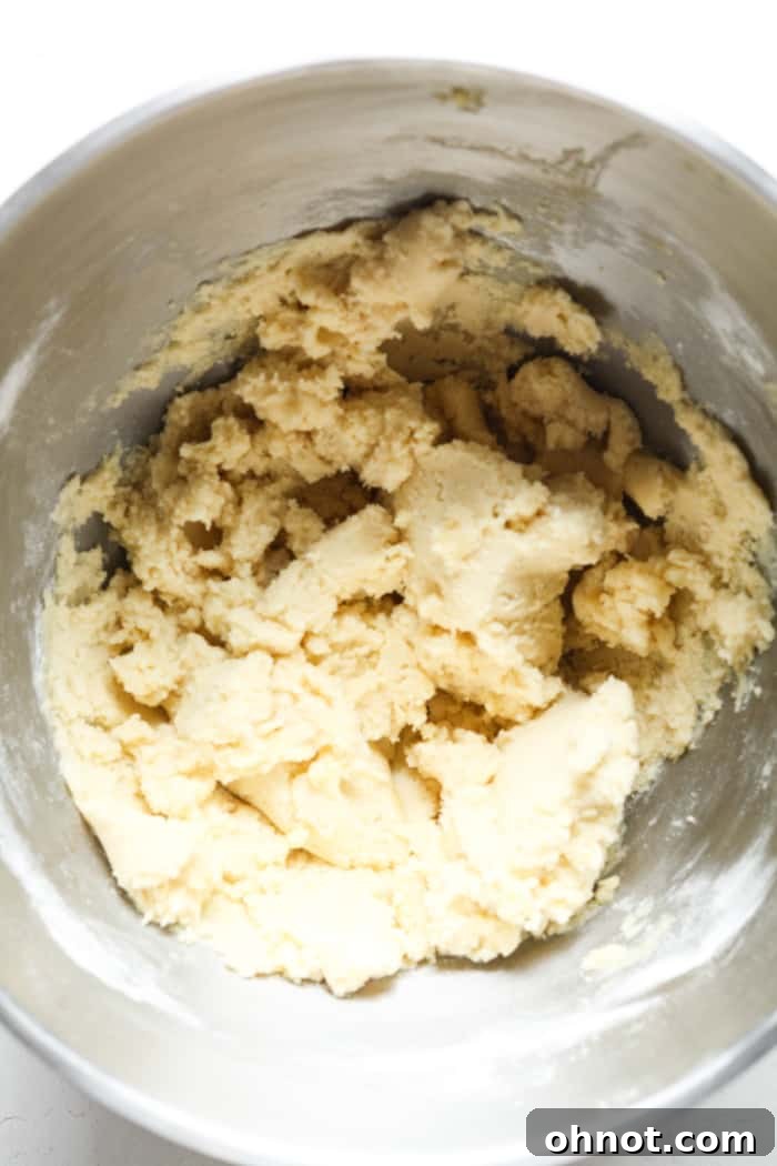 Thick sugar cookie dough.