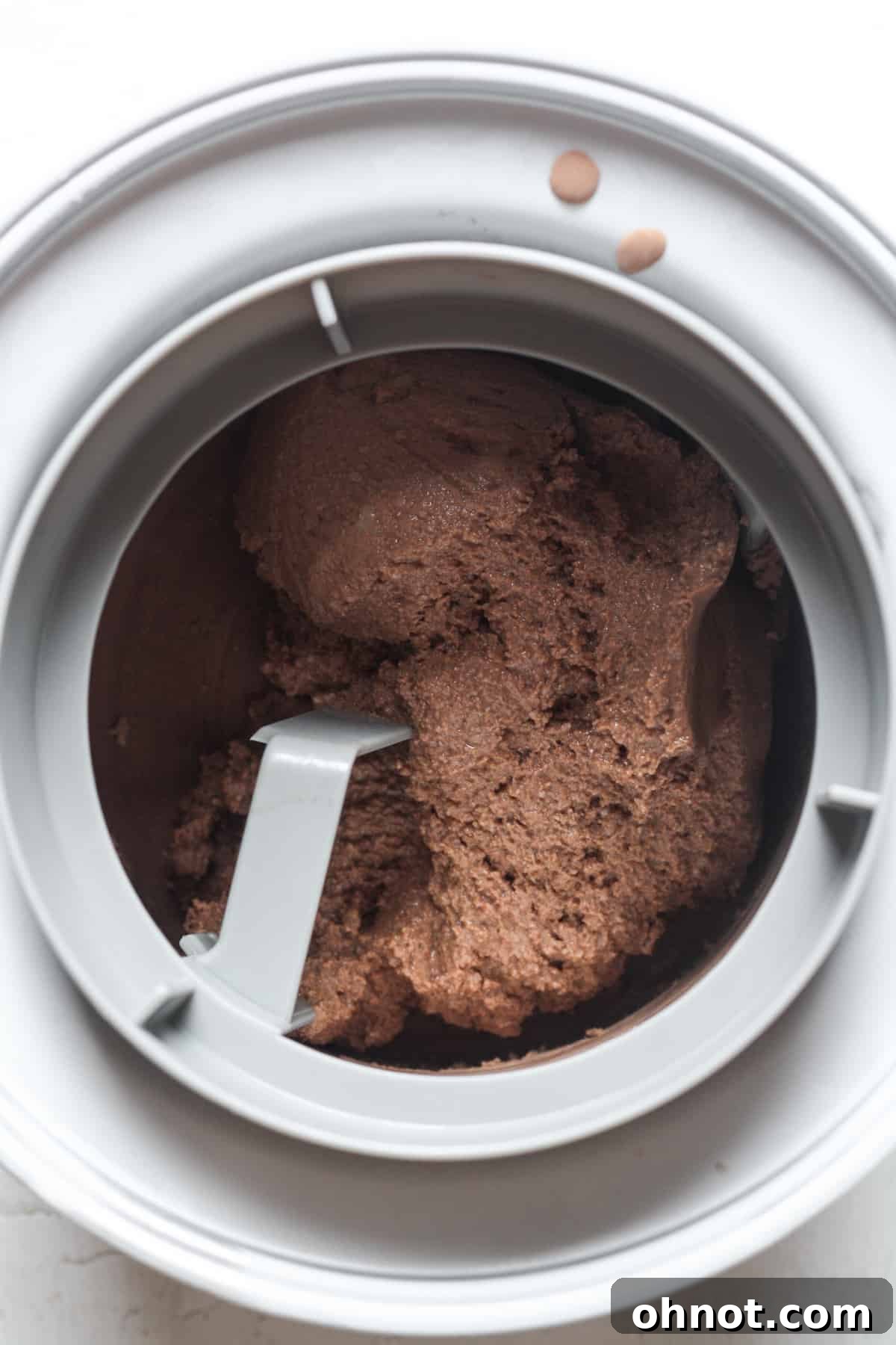 Ice cream maker churning.