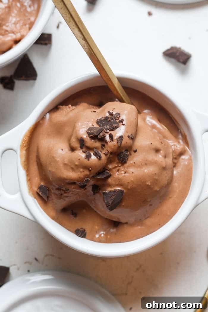 Paleo soft serve ice cream in bowl.