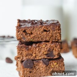 Avocado brownies with chocolate chips.