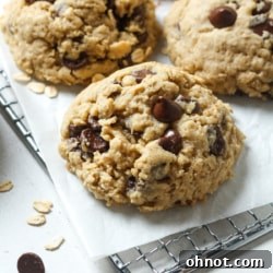 Gluten free oatmeal chocolate chip cookies.