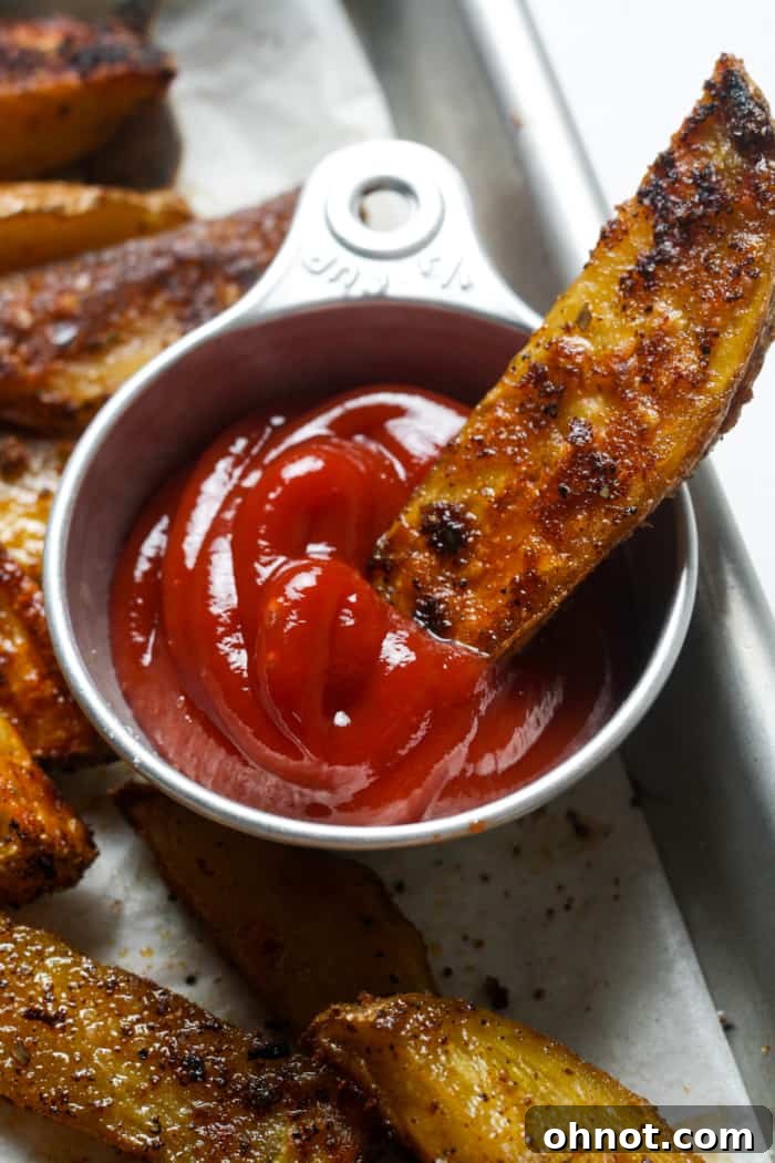 Golden Vegan fry with ketchup.