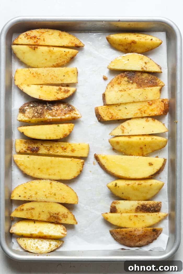Pan with sliced potatoes.