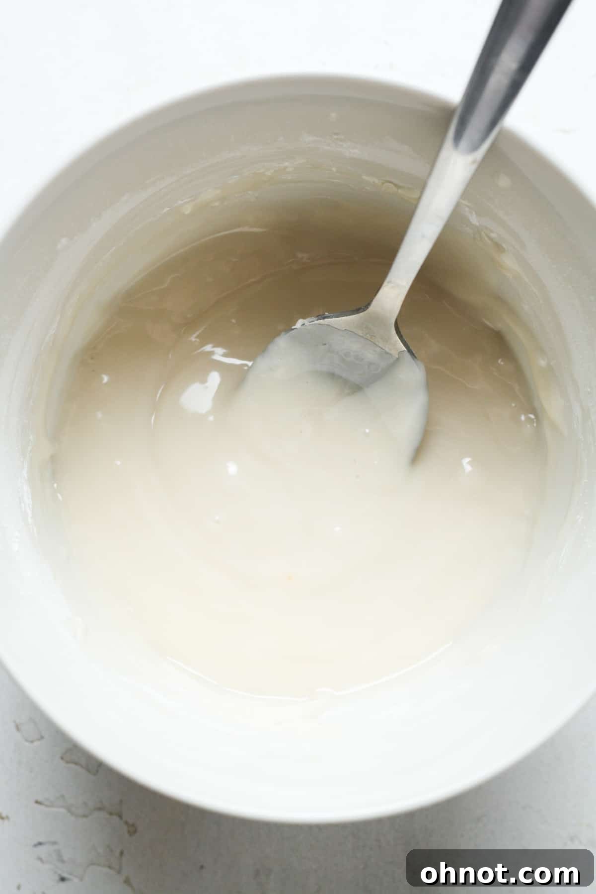 Lemon icing glaze.