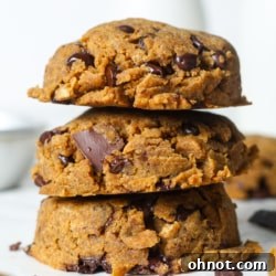Healthy pumpkin cookies with chocolate chips.