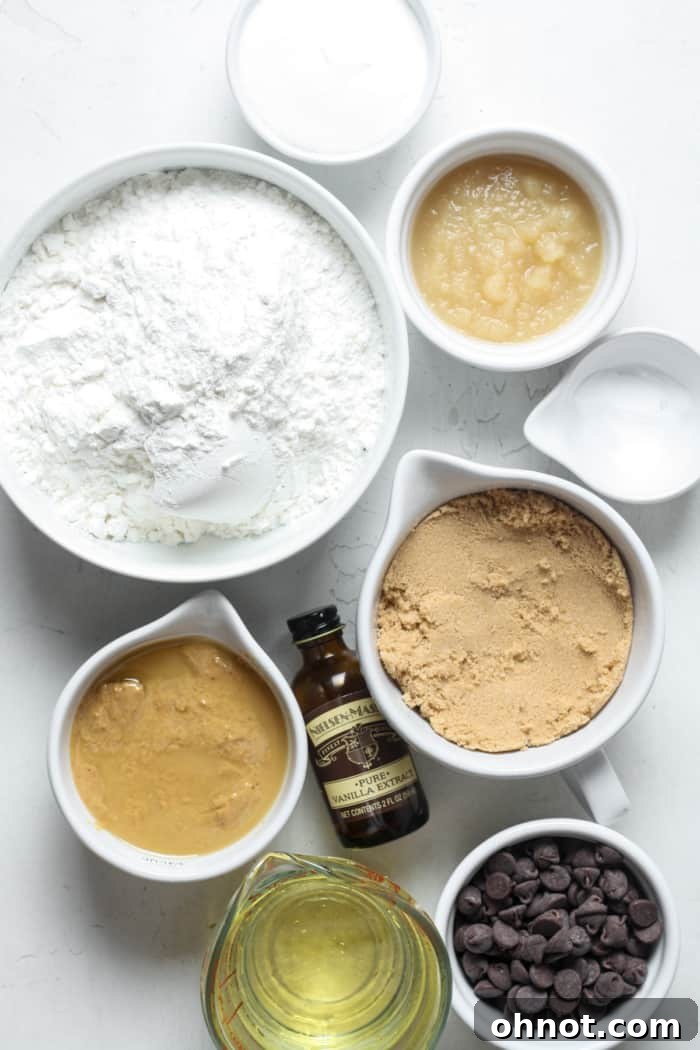 Ingredients for peanut butter cookies.