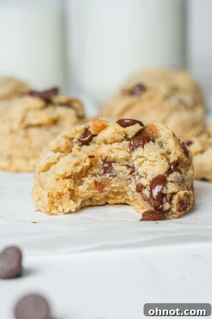 Melted chocolate peanut butter cookies.