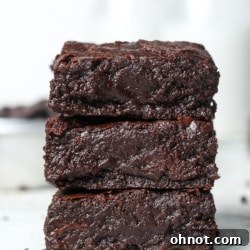 Delicious Vegan Brownies ready to be served.