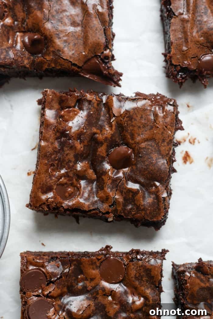 Small pan of brownies, ready to be sliced and enjoyed.