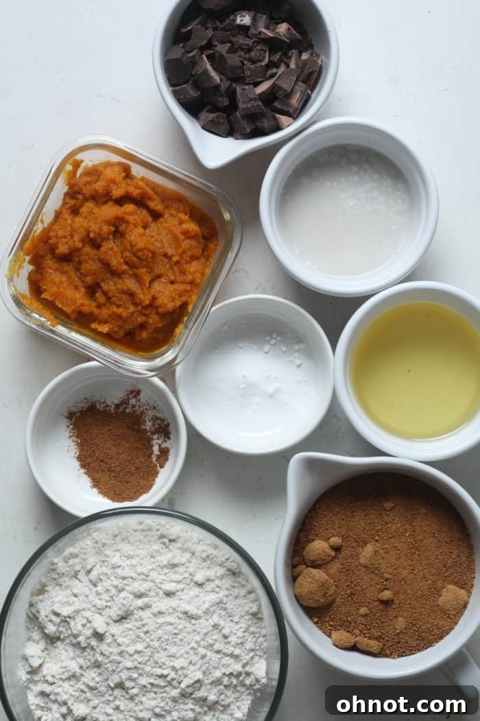 Assortment of fresh pumpkin and baking ingredients.