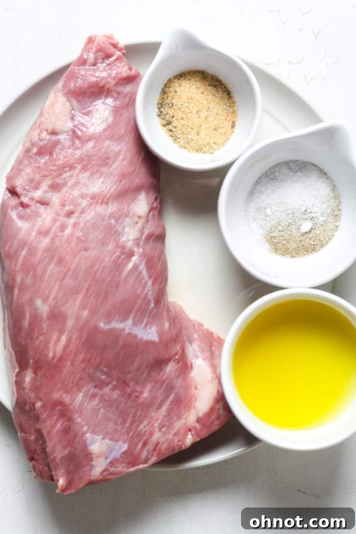 Tri tip steak generously seasoned with various spices ready for sous vide.