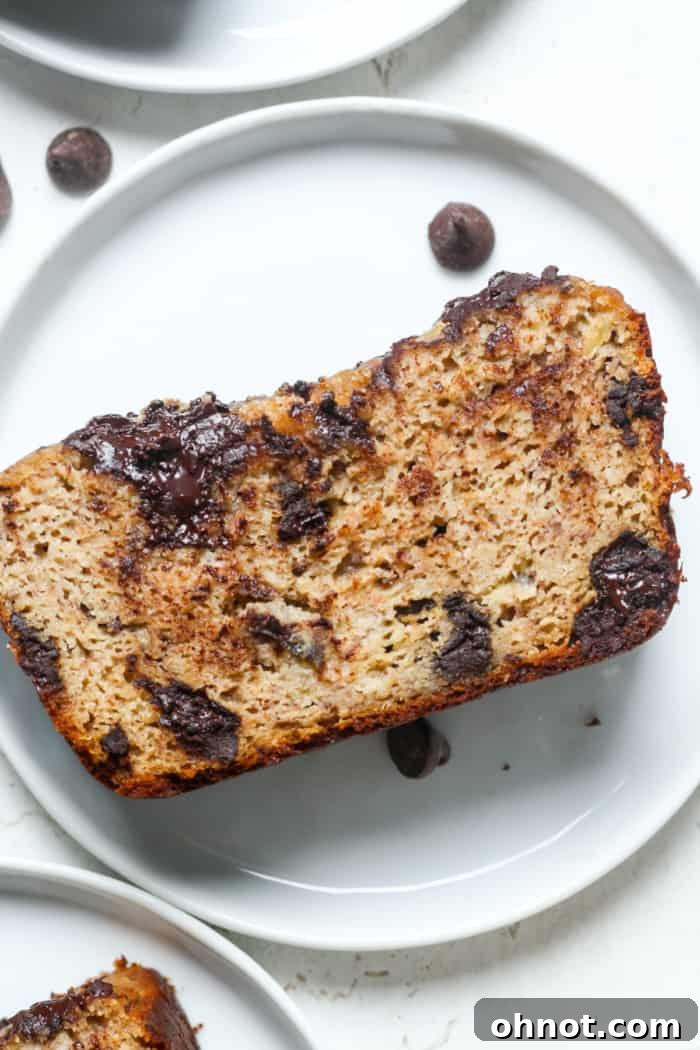 Slice of coconut flour bread.