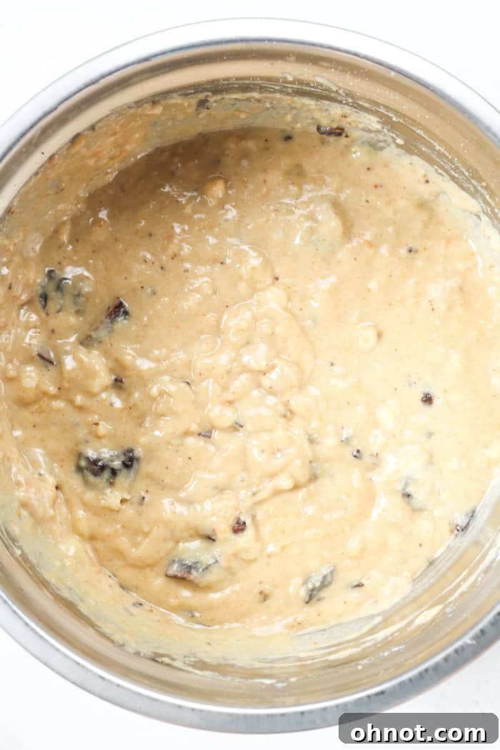 Chocolate chunk bread batter.