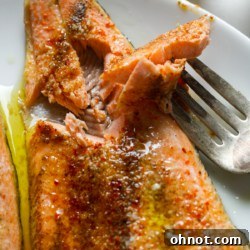 Delicious baked rainbow trout with lemon.