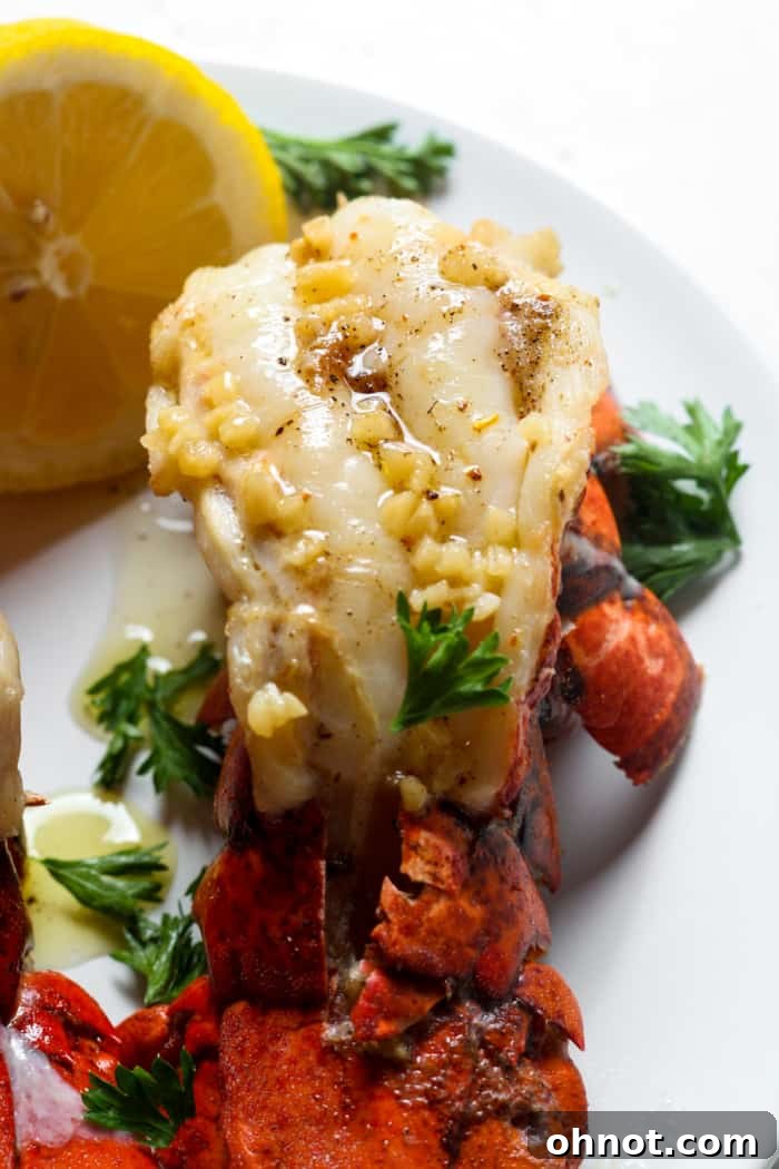 Close-up of cooked lobster meat
