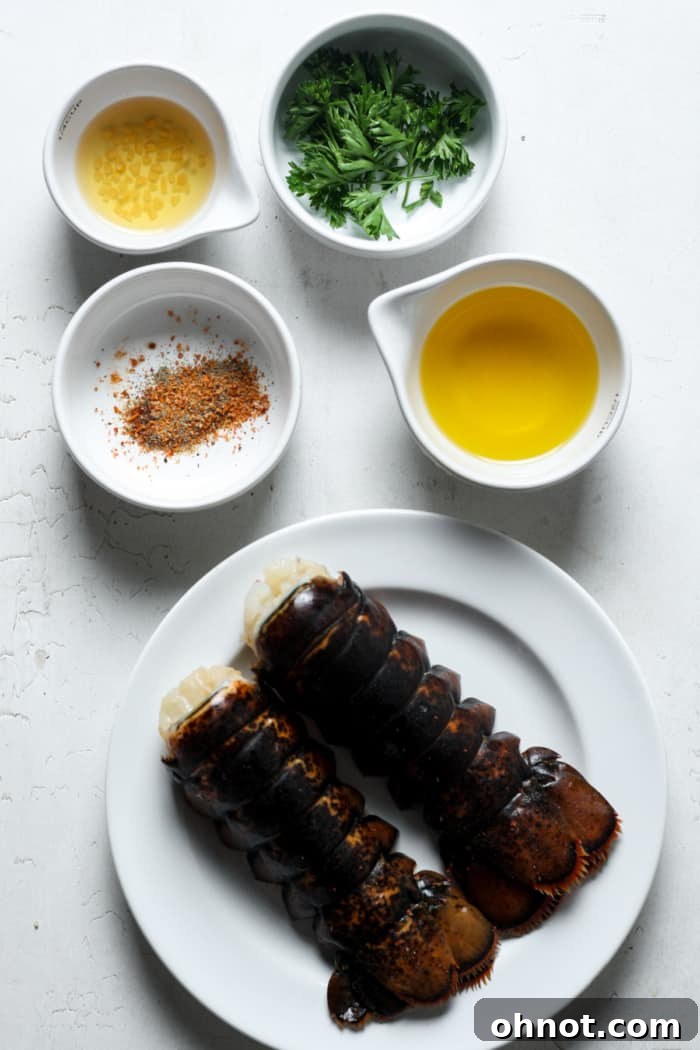Lobster with other ingredients on a counter