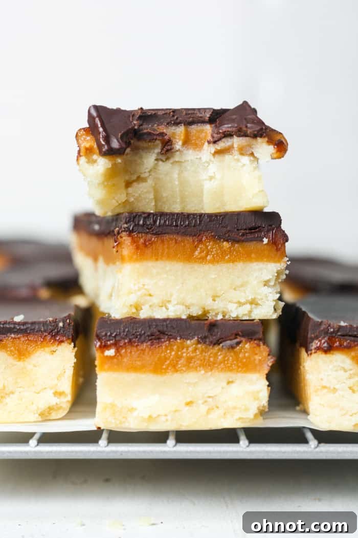 Healthy Twix bars.