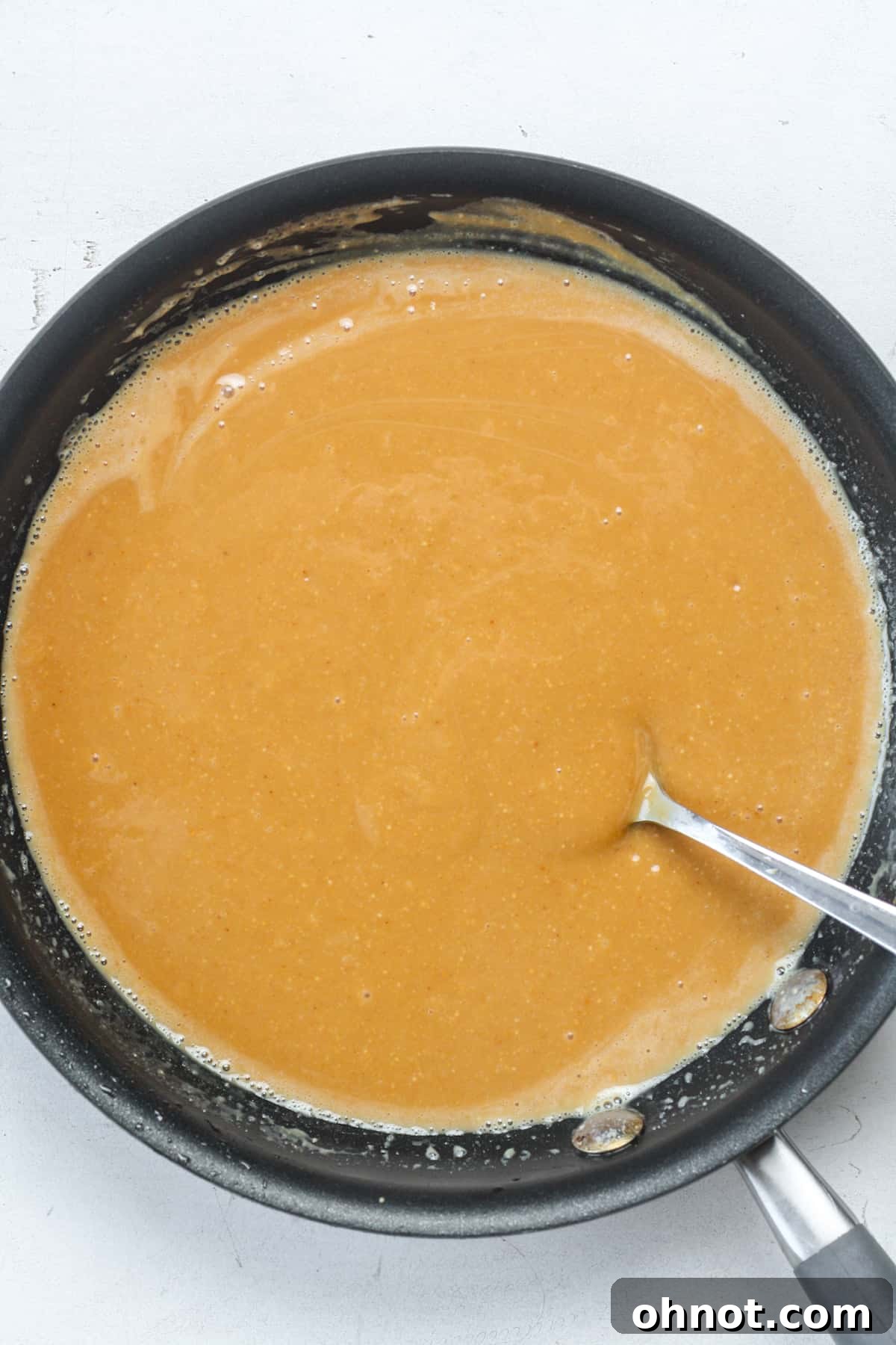 Creamy homemade caramel.