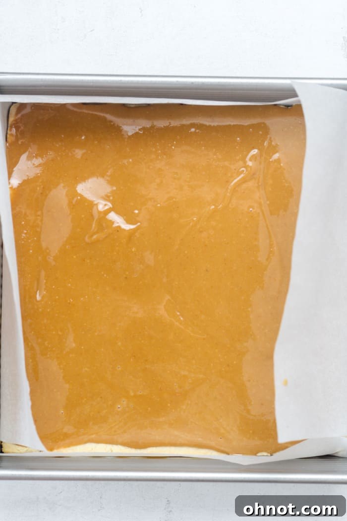 Caramel in pan.