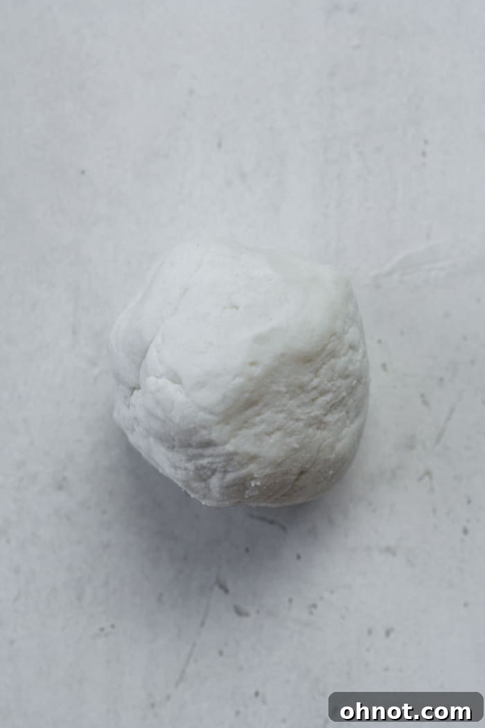 A small ball of bagel dough.