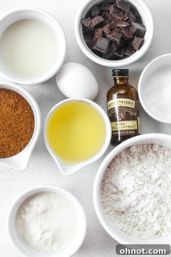 Ingredients for sourdough muffins.