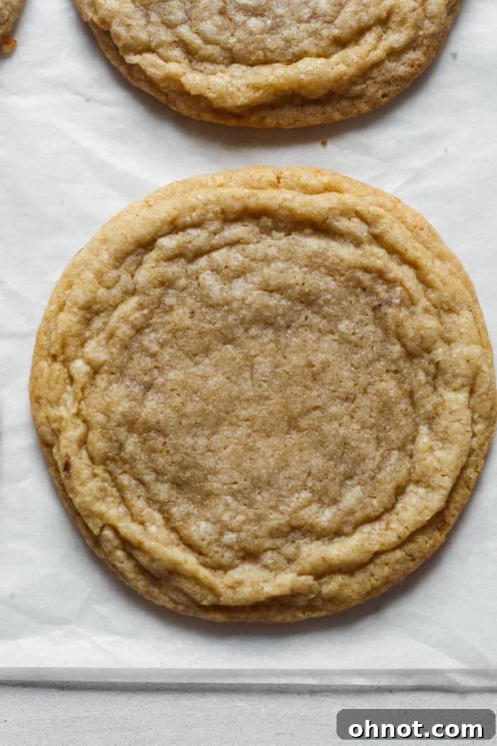 Thin sugar cookies with caffeine. A close-up of a perfectly baked espresso cookie, showing its thin, chewy texture.