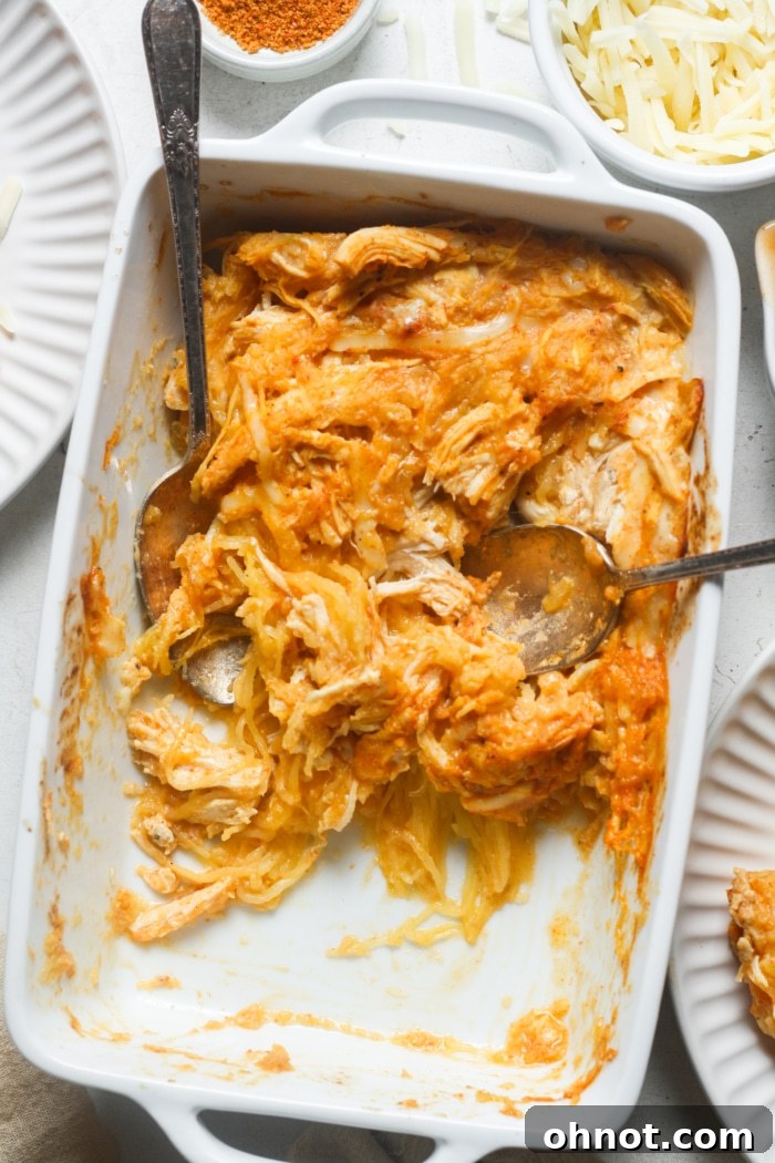 A close-up view of the complete chicken casserole dish, fresh from the oven and ready to be enjoyed with family and friends.