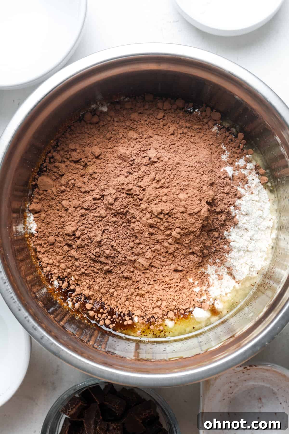 Cocoa powder in bowl.