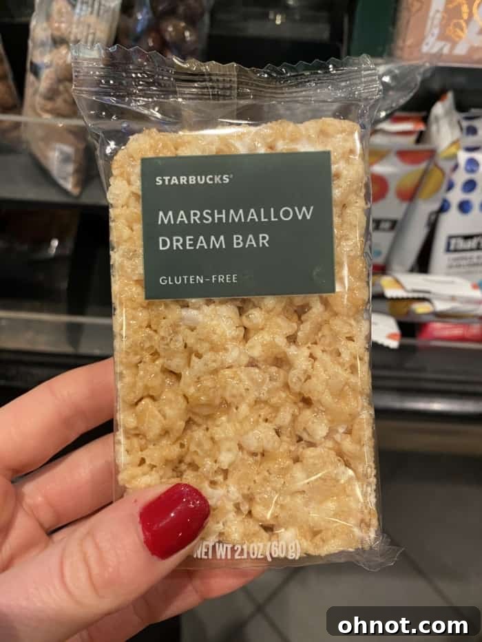 A close-up of a gluten-free Marshmallow Dream Bar.