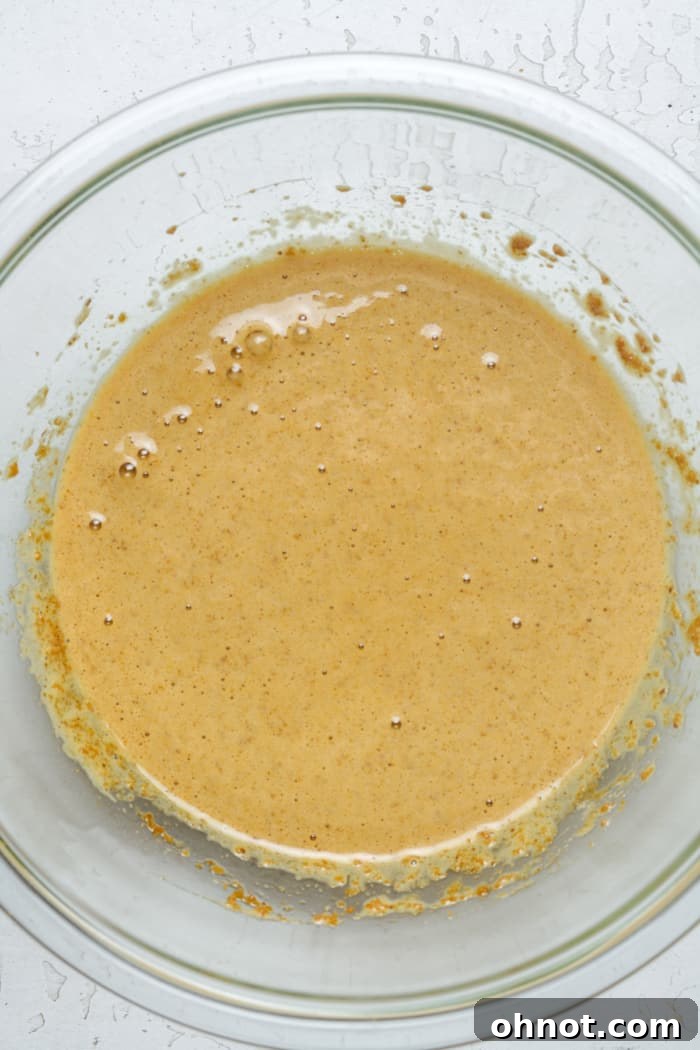 Eggs and coconut sugar beaten until light and frothy.