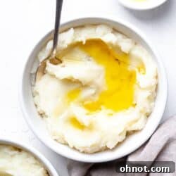 Whole30 mashed potatoes in a rustic bowl