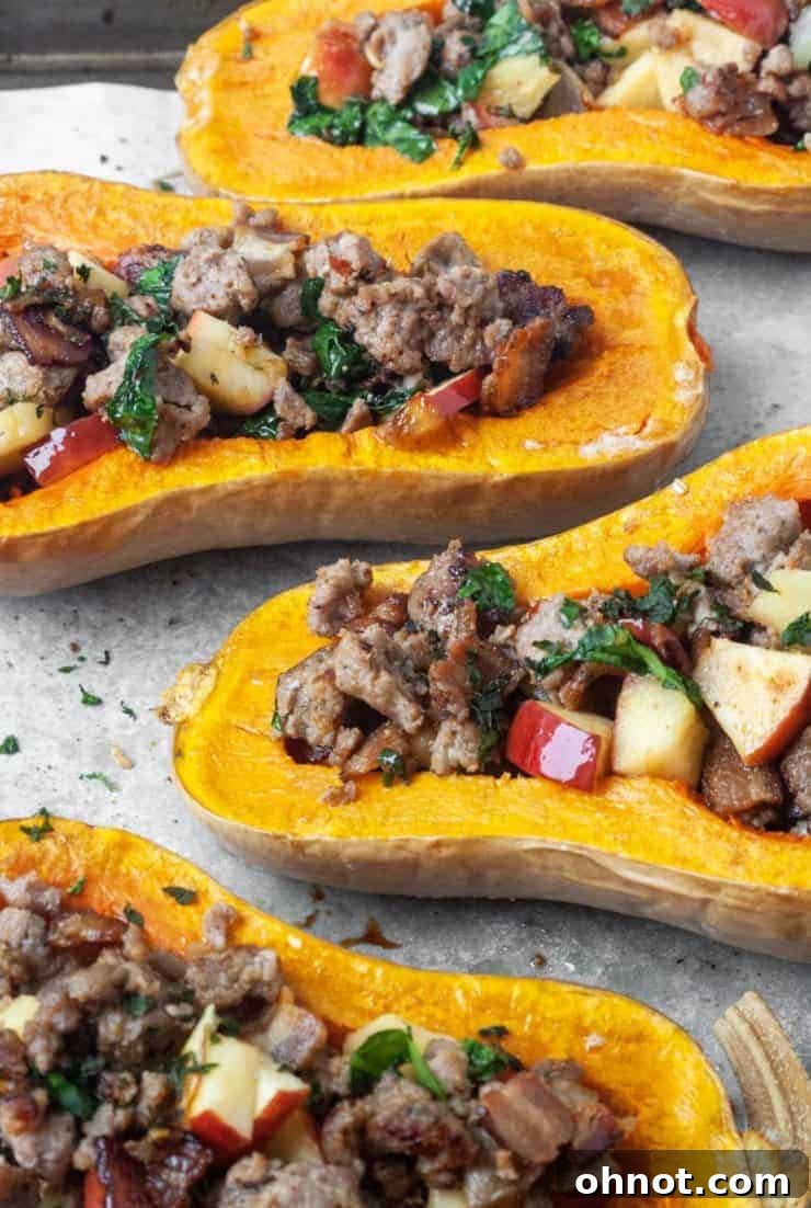 Stuffed butternut squash dish