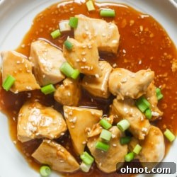 Chinese garlic chicken ready to eat.