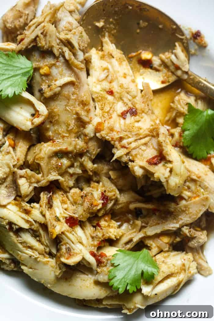 Tender chicken pieces coated generously with homemade taco seasoning.