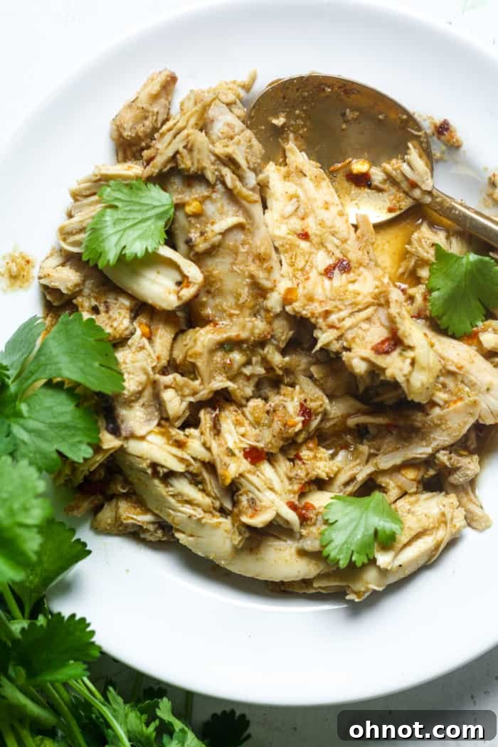 Spicy Mexican chicken seasoned to perfection in a pan.