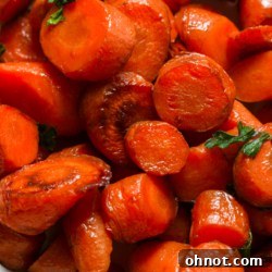 Sauteed carrots ready to be served.
